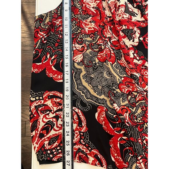 Ashley Stewart Top Womens Plus Size 26 4X Shirt Sleeveless Tunic Blouse Red Work - Picture 10 of 16